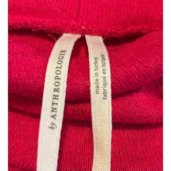 By Anthropologie Red‎ Puff Sleeve Turtleneck Top Womens XS Made in Turkey - Picture 4 of 8